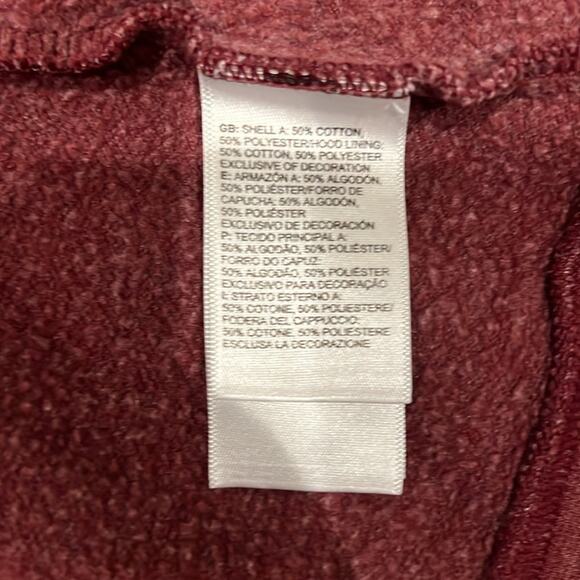 The North Face Women's Half Dome Full Zip Hoodie Maroon Size L - Picture 6 of 7